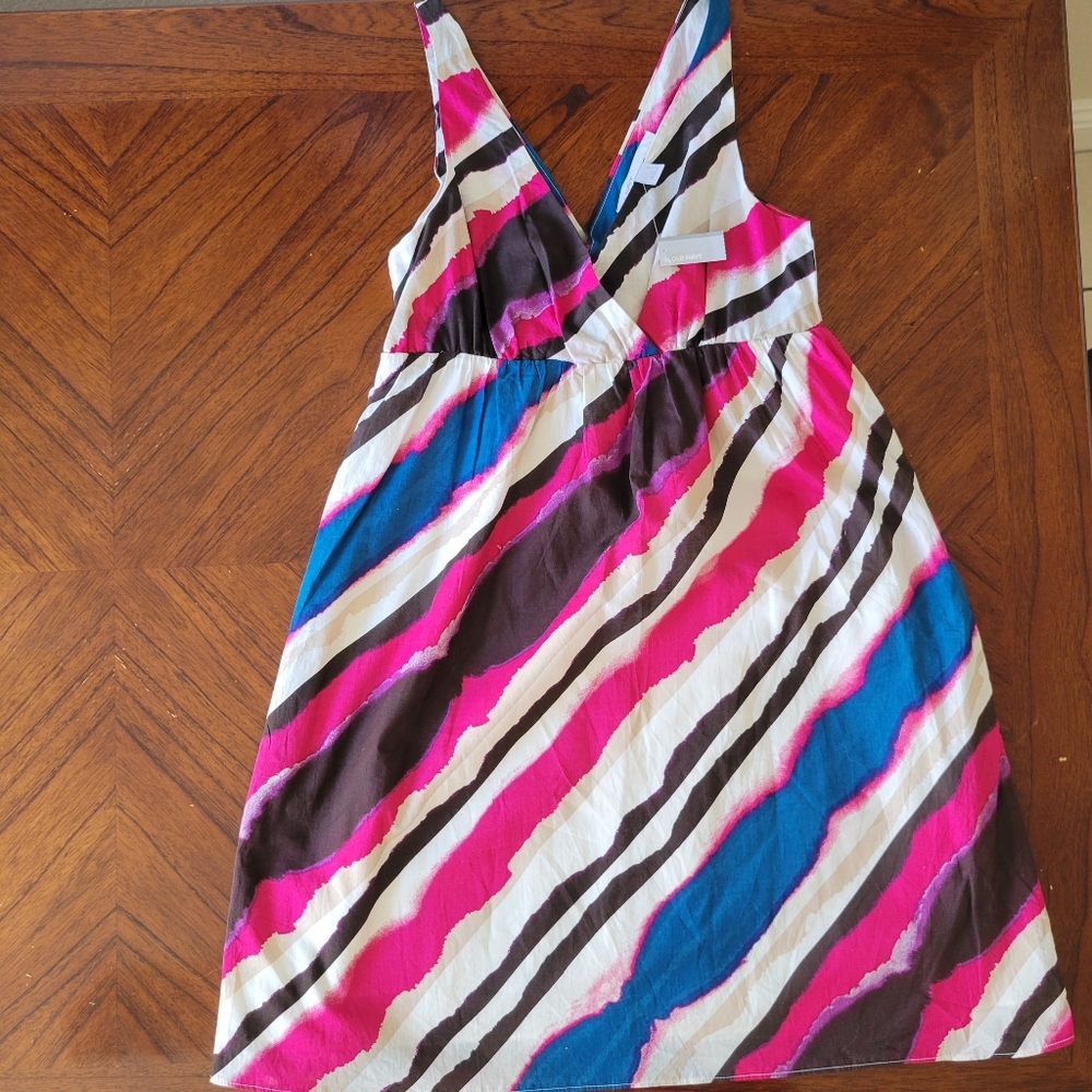 Old Navy Dress NWT Pink, Blue, Cream, Browns